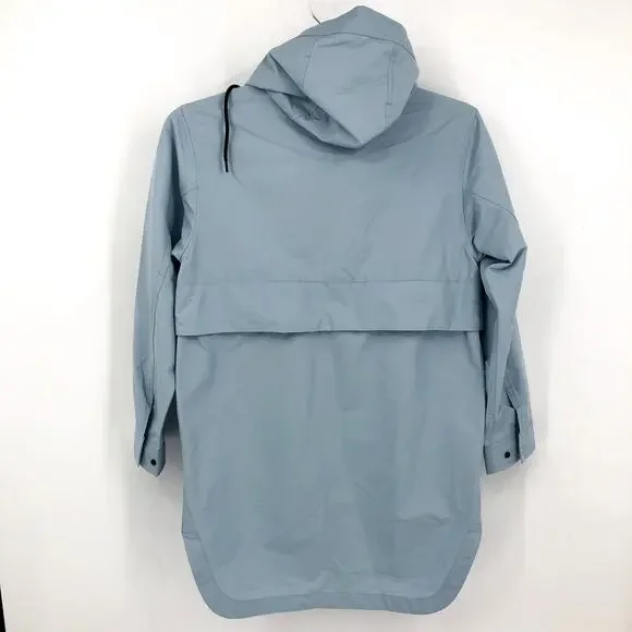 EVERLANE Womens The ReNew Anorak Rain Coat XXS Seaglass Blue Water-Repellent NWT